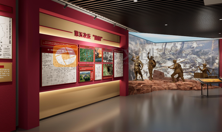 紅色數(shù)字展廳設(shè)計(jì)